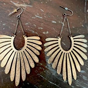 Gold dangle earrings